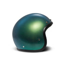 DMD Retro Metallic Open Motorcycle Helmet Rainbow Green / XS (54cm)  - Customhoj