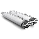 Freedom Performance Racing Slip-On Mufflers for Harley 17-24 Touring / Chrome with black end caps  - Customhoj
