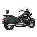 Freedom Performance Signature Slip-On Mufflers for Harley 18-24 Softail Slim FLSL (read note) / Chrome with black end caps  - Customhoj