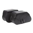 Ledrie Reinforced Rigid Leather 40L Motorcycle Saddlebag Set  - Customhoj