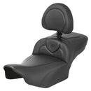 Saddlemen Roadsofa Extended Reach Plain Seat for Harley 24-25 Touring Road Glide / Street Glide / Carbon Fiber / Without heating / With backrest  - Customhoj