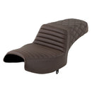 Saddlemen Step-Up Tuck-n-Roll / Lattice Stitch for Indian 20-24 Challenger / Pursuit / Brown / Black  - Customhoj