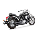 VANCE&HINES Suzuki avgassystem V&H Twin Slash staggered 2-2 avgassystem Svart VL800; C50; M50 Customhoj