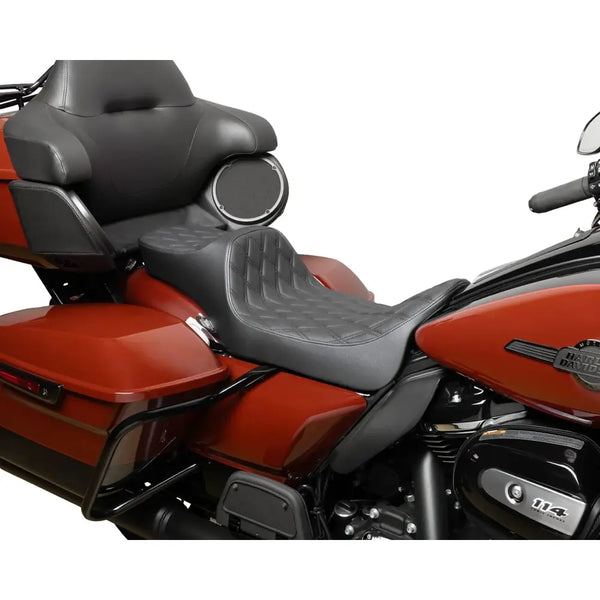 Drag Specialties Sella Predator III 2-Up Extended Reach per Harley