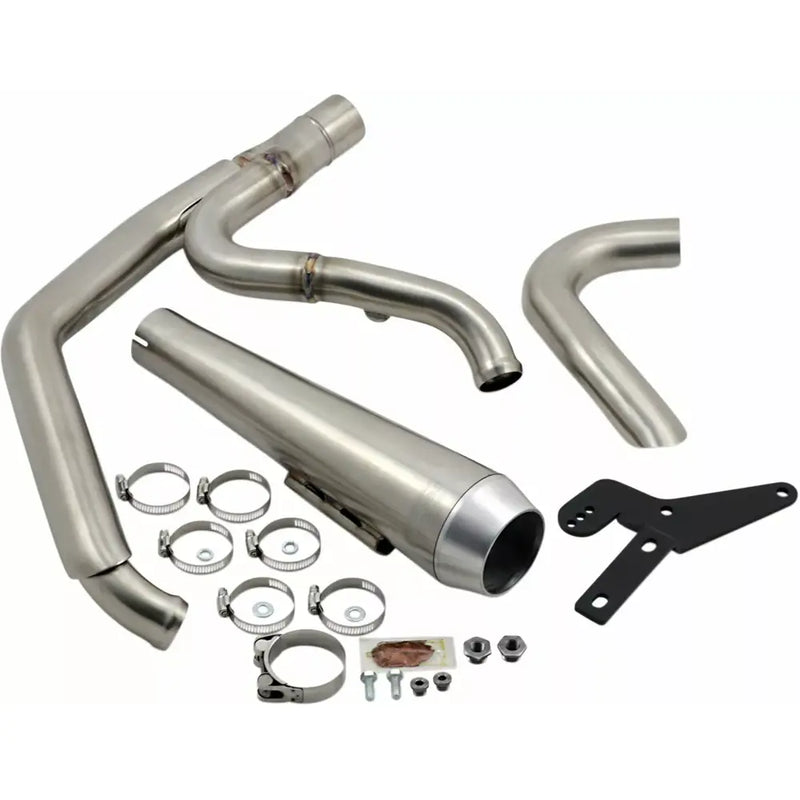 Sistema di scarico Bassani Road Rage III Stainless 2-into-1 per Harley