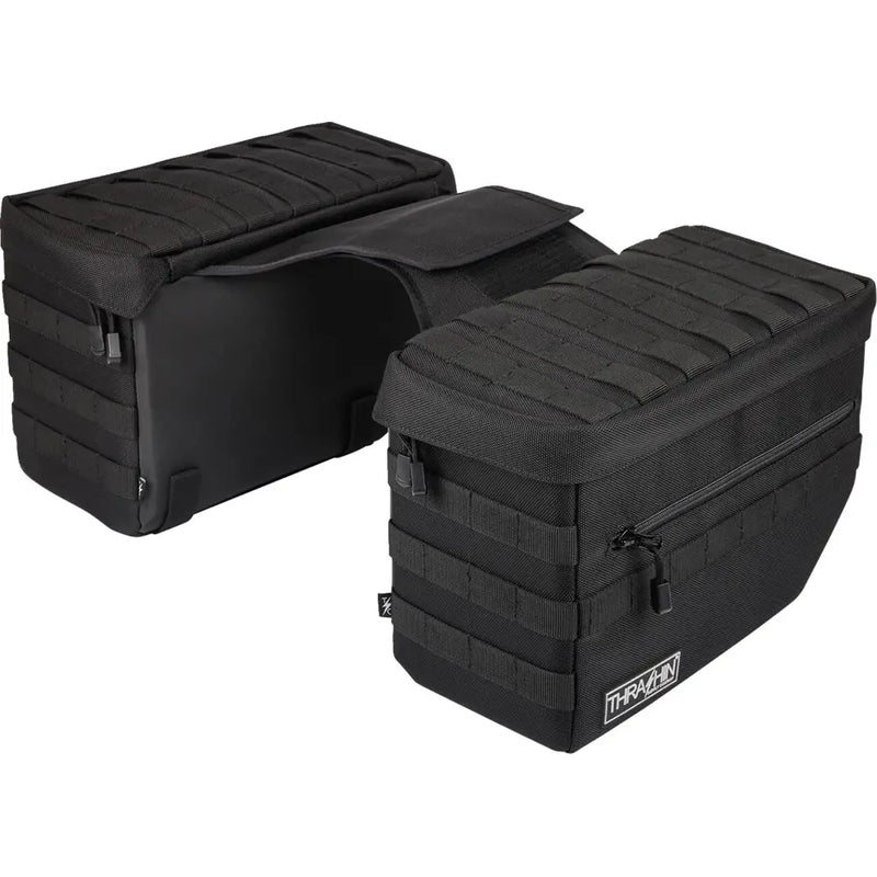 Set di borse laterali per moto Thrash Supply Escape 18L con chiusura a strappo