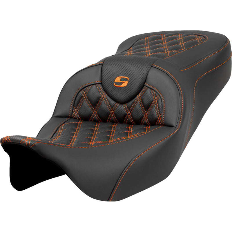 Saddlemen Roadsofa Sedile con punto a reticolo per Harley