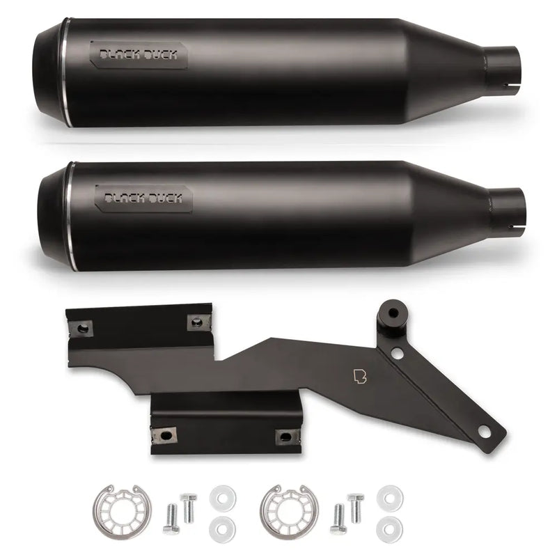 Silenziatori Slip-On Black Duck Bombardier EC Euro Approved per Harley