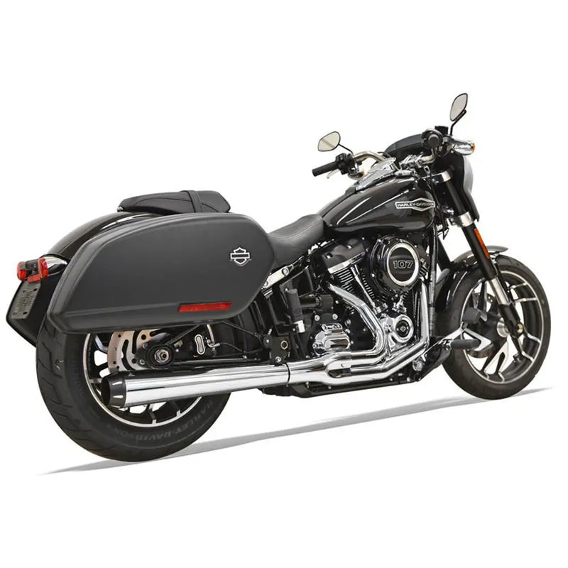 Sistema di scarico Bassani Road Rage Long Megaphone 2-into-1 per Harley