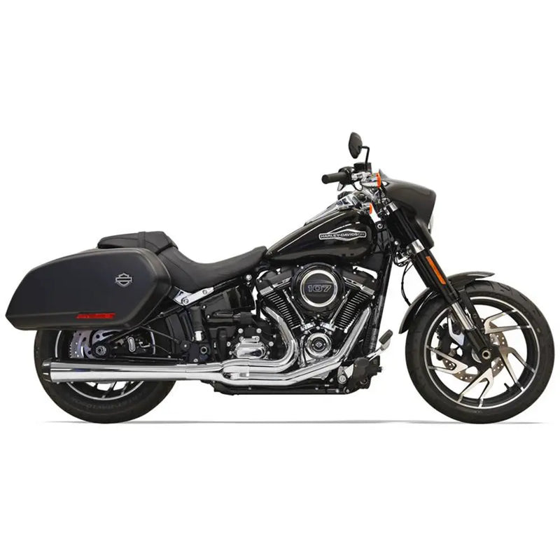 Sistema di scarico Bassani Road Rage Long Megaphone 2-into-1 per Harley