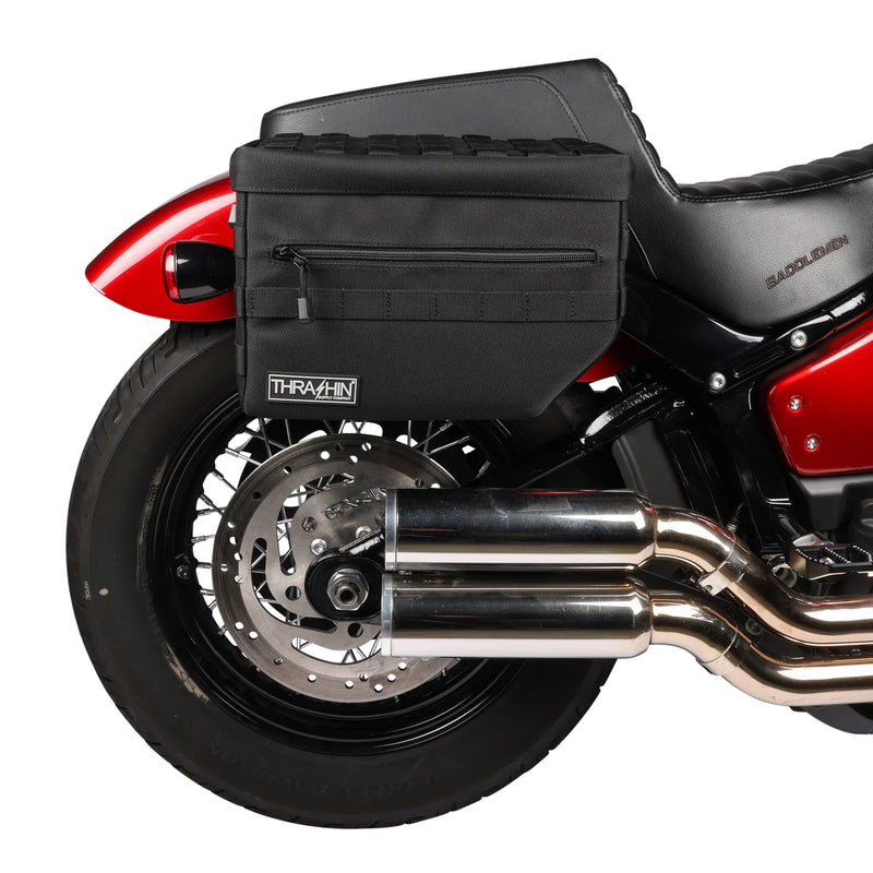 Set di borse laterali per moto Thrash Supply Escape 18L con chiusura a strappo