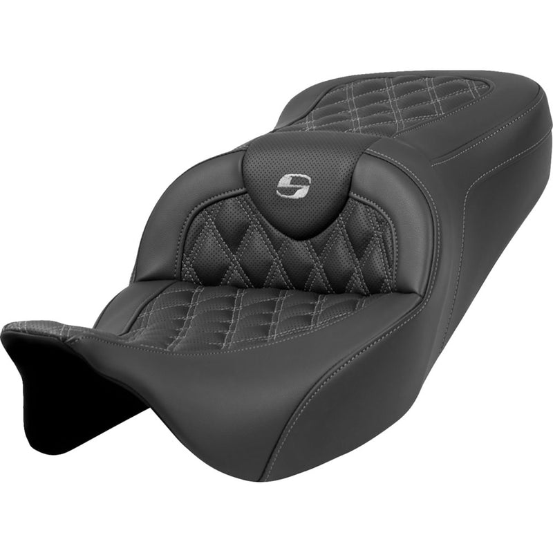 Saddlemen Roadsofa Sedile con punto a reticolo per Harley
