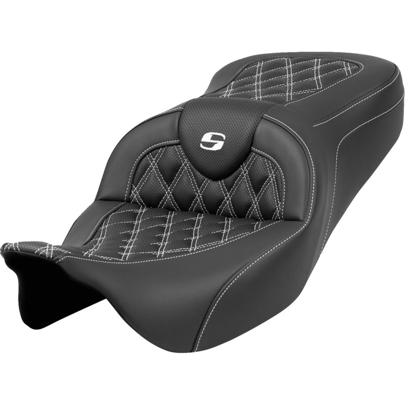 Saddlemen Roadsofa Sedile con punto a reticolo per Harley