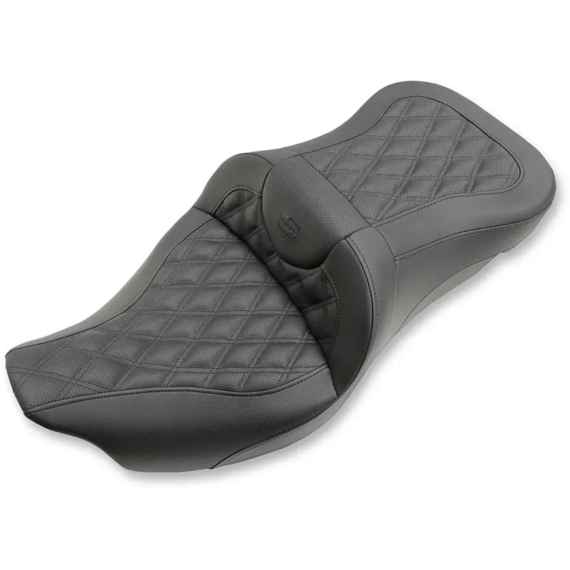 Saddlemen Sedile Roadsofa Extended Reach con cucitura a reticolo per Harley
