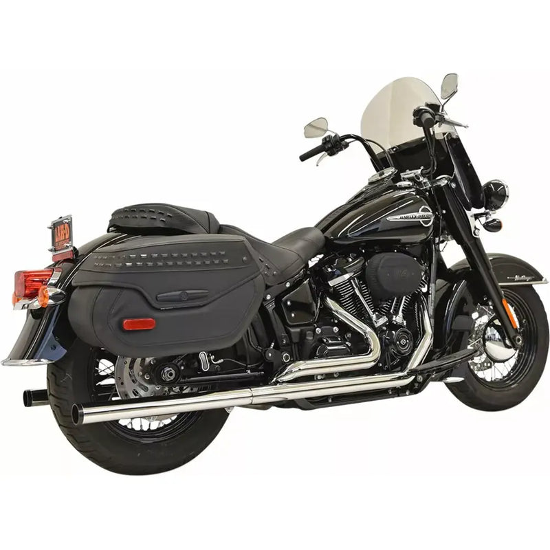 Sistema di scarico Bassani Chrome Duals per Harley