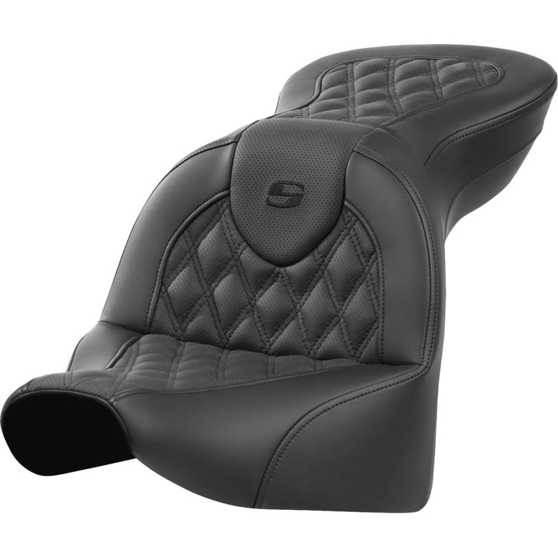 Saddlemen Roadsofa Sedile con punto a reticolo per Harley