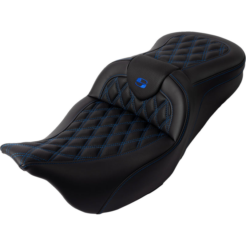 Saddlemen Roadsofa Sedile con punto a reticolo per Harley