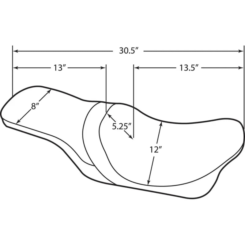 Drag Specialties Sella anteriore Predator 2-Up per Harley