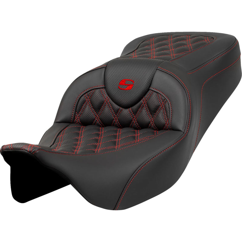 Saddlemen Roadsofa Sedile con punto a reticolo per Harley