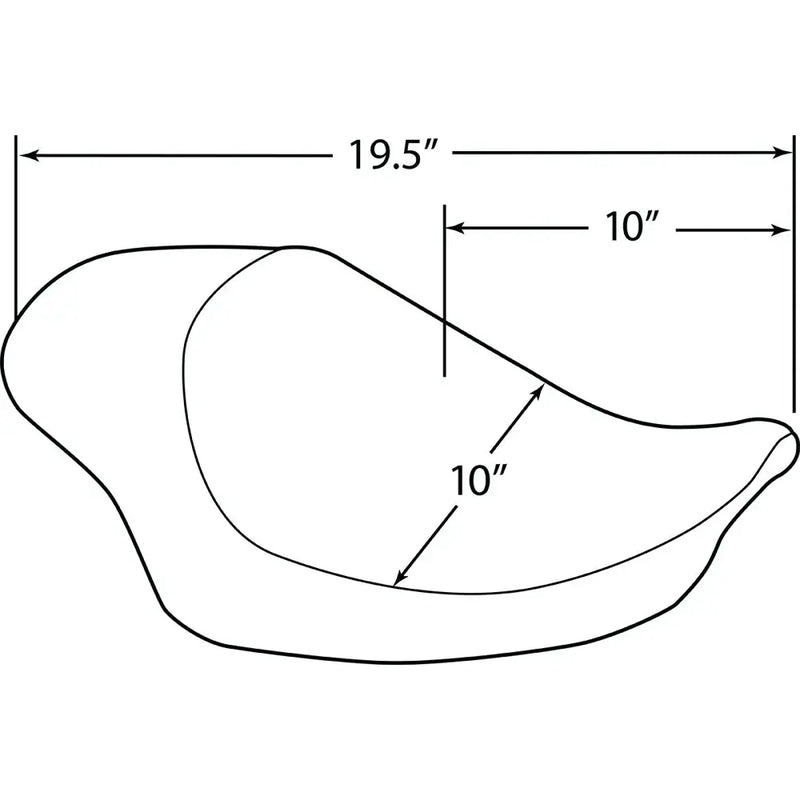Drag Specialties Sella monoposto 3/4 per Harley