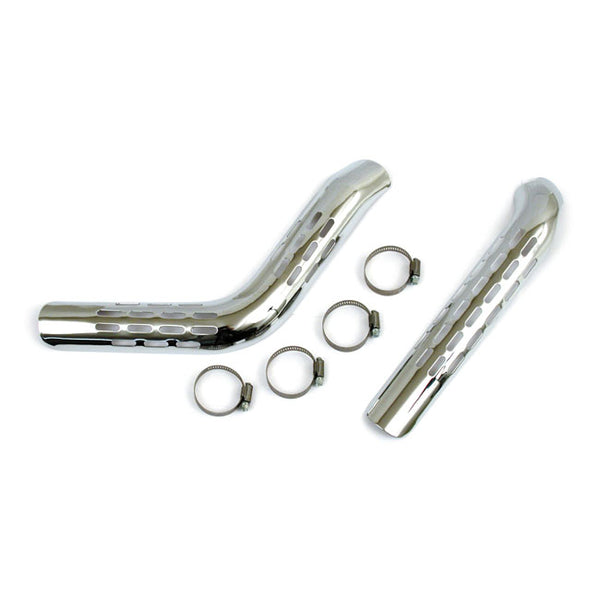 Set paracalore scarico cromato Big Twin per Harley