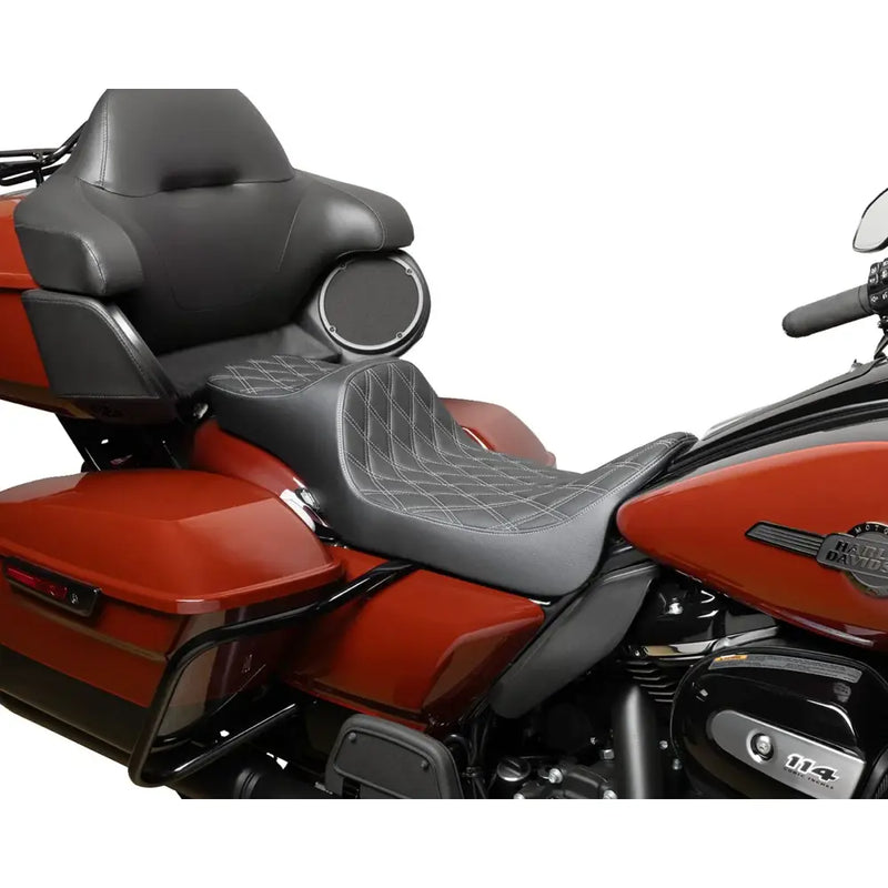 Drag Specialties Sella Predator III 2-Up Extended Reach per Harley