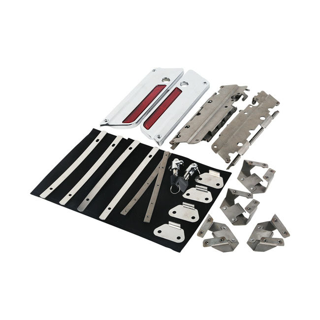 MCS Kit di ferramenta con chiusura e serratura per coperchio borsa laterale Harley