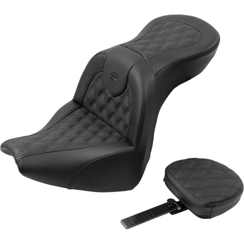 Saddlemen Roadsofa Sedile con punto a reticolo per Harley