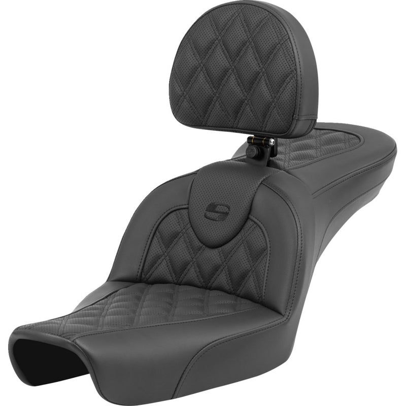 Saddlemen Roadsofa Sedile con punto a reticolo per Harley