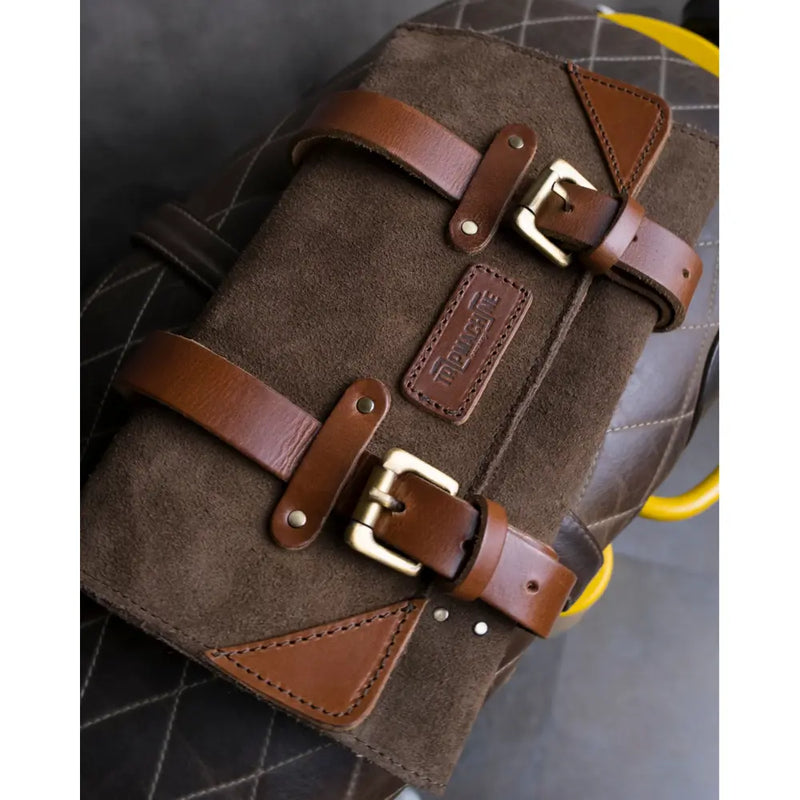 Rotolo porta attrezzi in pelle per moto Trip Machine