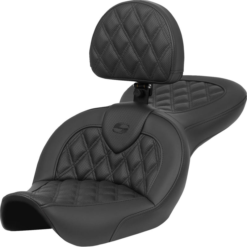 Saddlemen Roadsofa Sedile con punto a reticolo per Harley