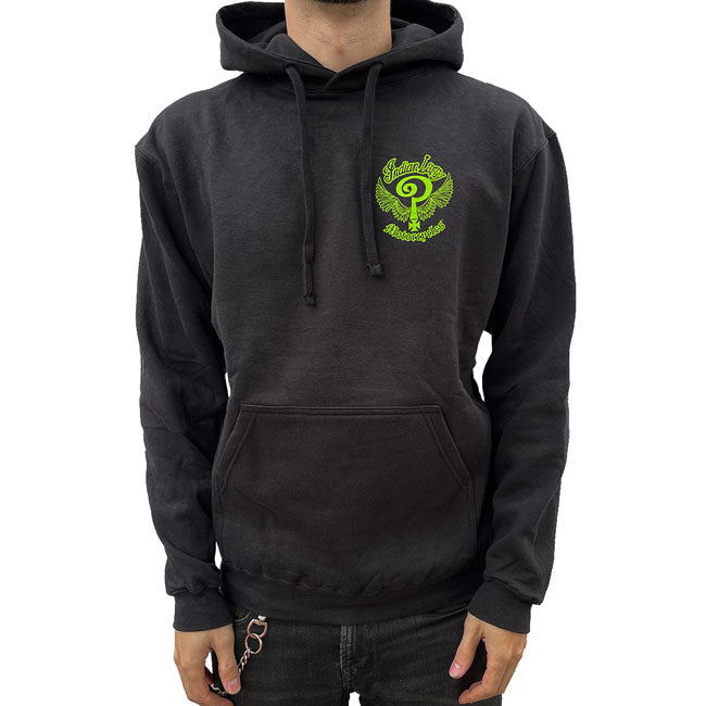 Indian Larry Slime - Felpa con cappuccio con logo verde