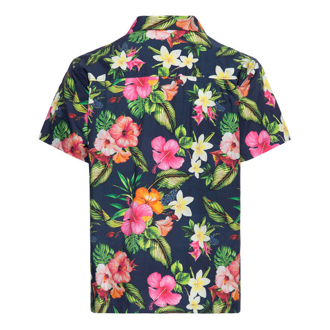 King Kerosin Camicia Tropcial Flowers Hawaii