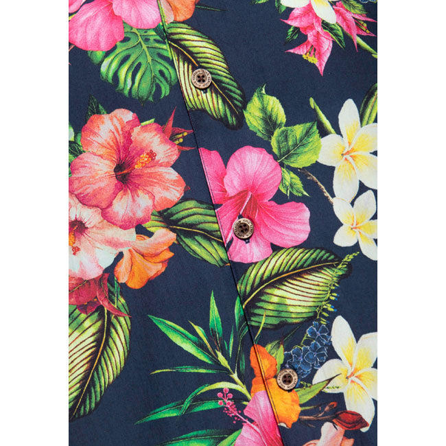 King Kerosin Camicia Tropcial Flowers Hawaii