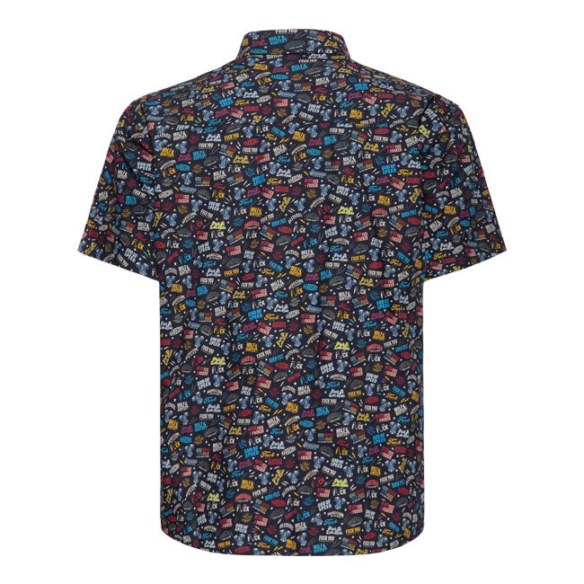 King Kerosin Camicia stampata a maniche corte Rebellion