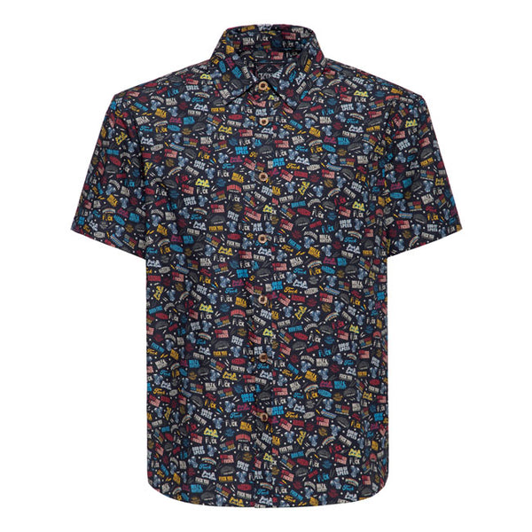 King Kerosin Camicia stampata a maniche corte Rebellion