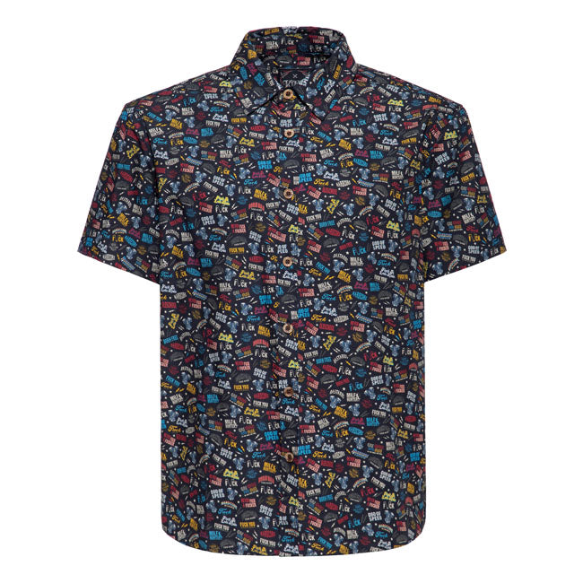 King Kerosin Camicia stampata a maniche corte Rebellion