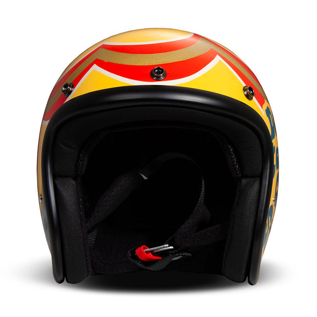 DMD Casco da moto aperto con grafica retrò