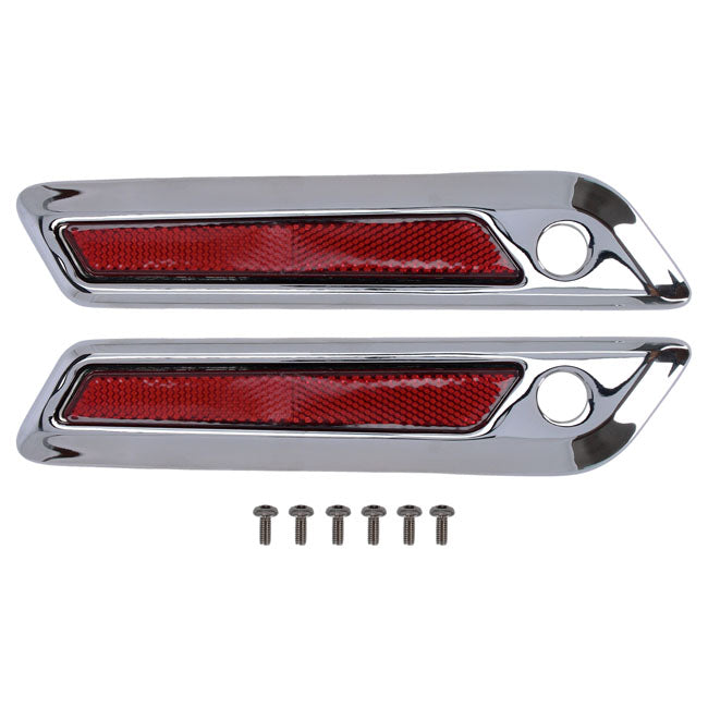 MCS Coperture per chiusure delle borse laterali in stile OEM per Harley