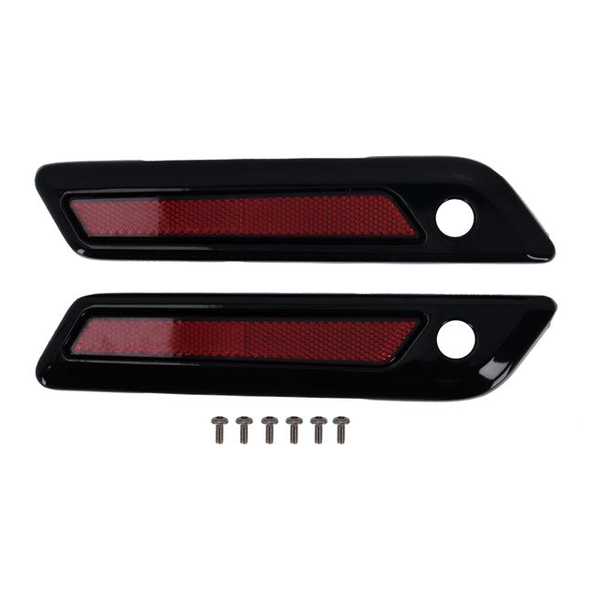 MCS Coperture per chiusure delle borse laterali in stile OEM per Harley