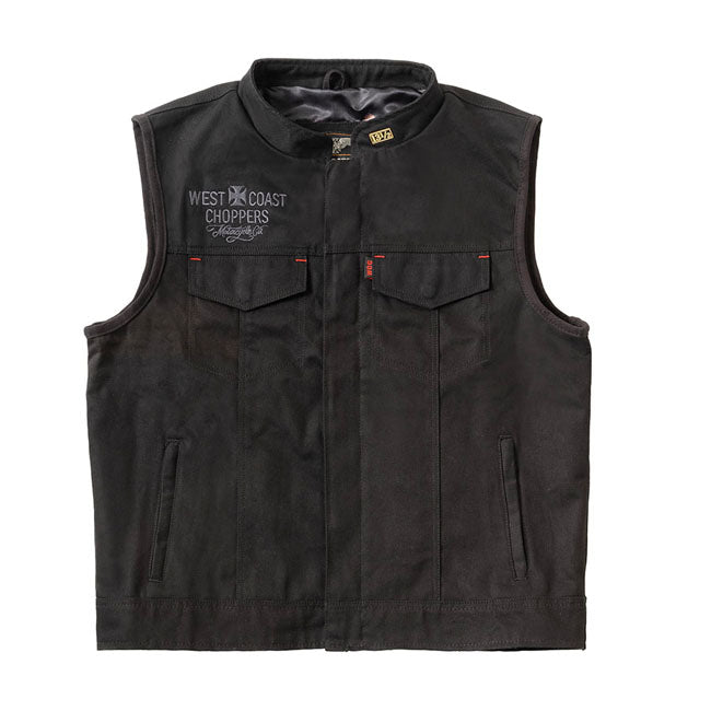 West Coast Choppers x 13 1/2 Gilet da moto in tela Dominator