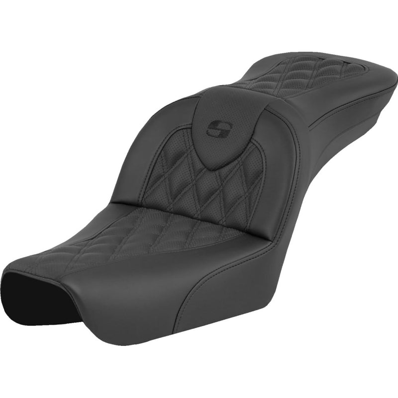 Saddlemen Roadsofa Sedile con punto a reticolo per Harley