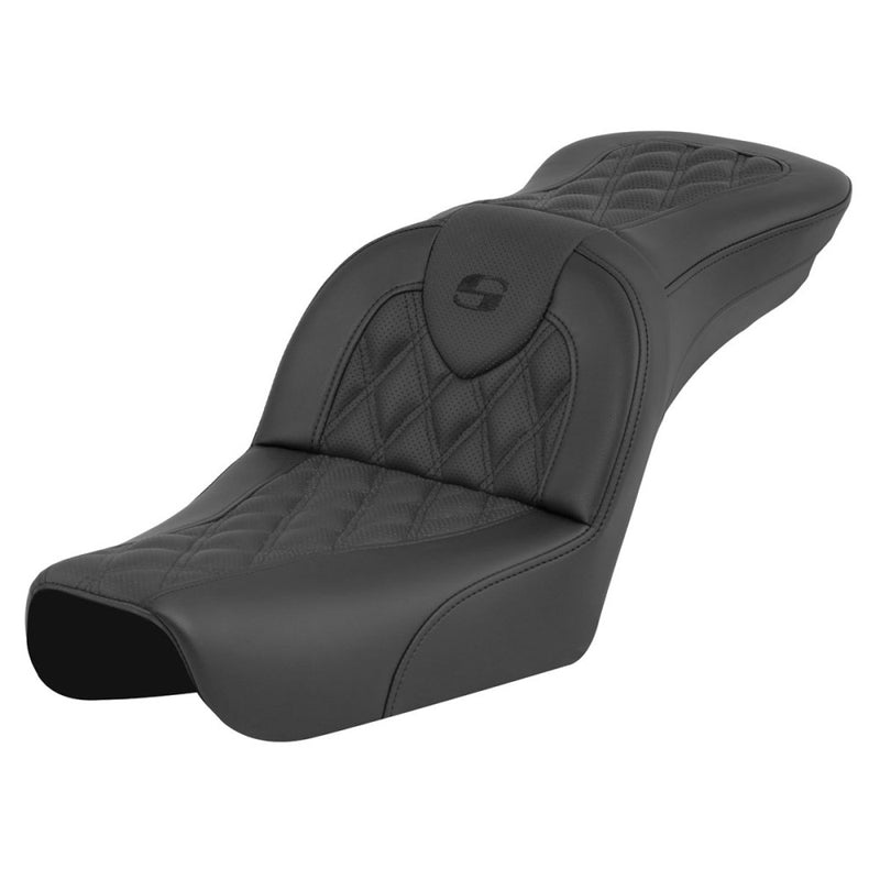 Saddlemen Roadsofa Sedile con punto a reticolo per Harley