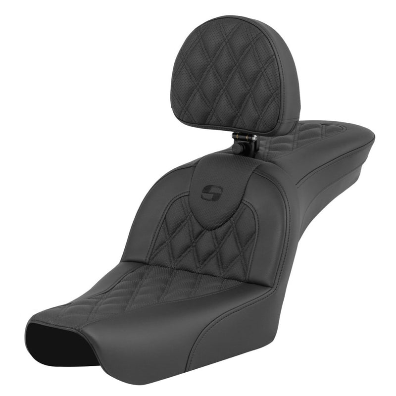 Saddlemen Roadsofa Sedile con punto a reticolo per Harley