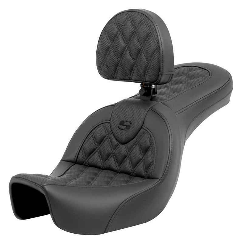 Saddlemen Roadsofa Sedile con punto a reticolo per Harley