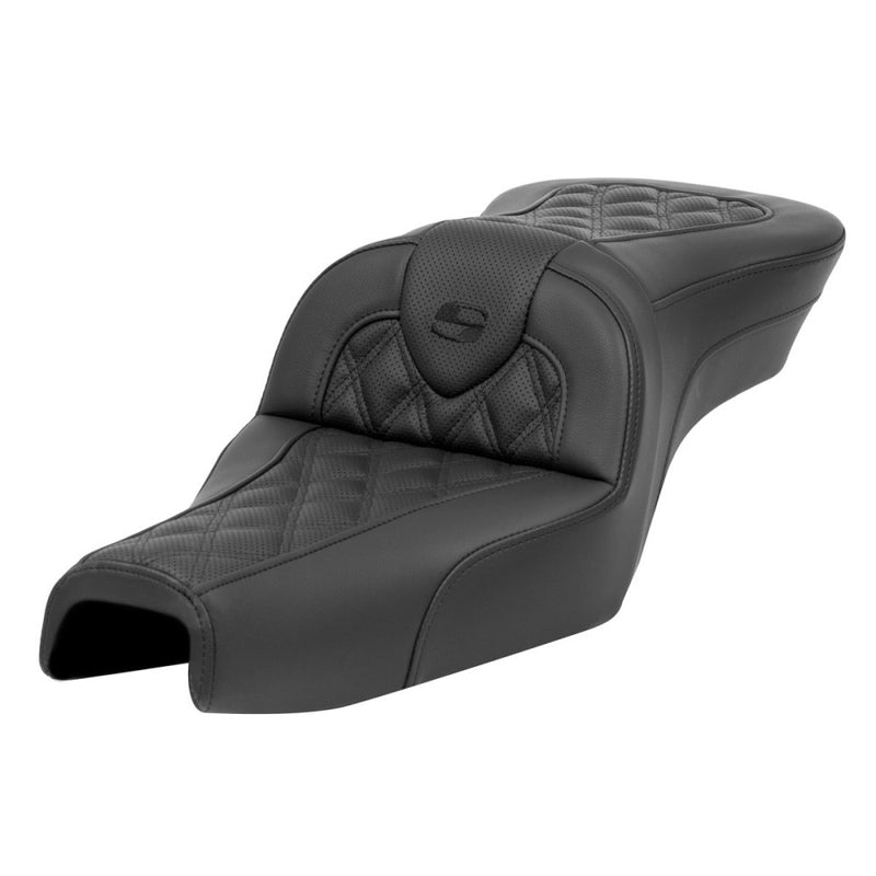 Saddlemen Roadsofa Sedile con punto a reticolo per Harley