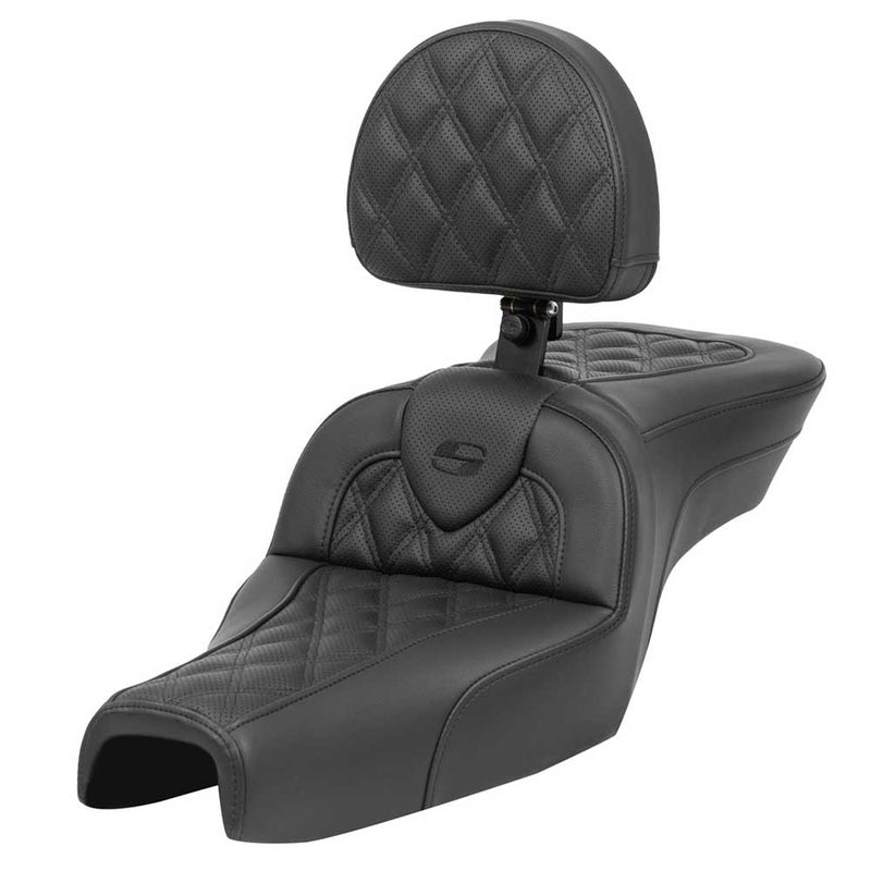 Saddlemen Roadsofa Sedile con punto a reticolo per Harley