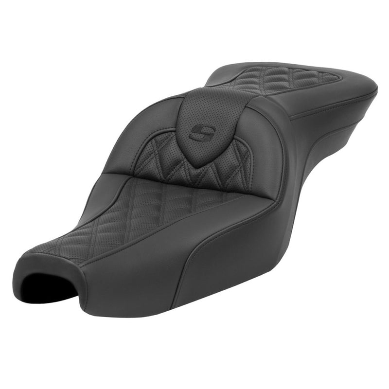 Saddlemen Roadsofa Sedile con punto a reticolo per Harley