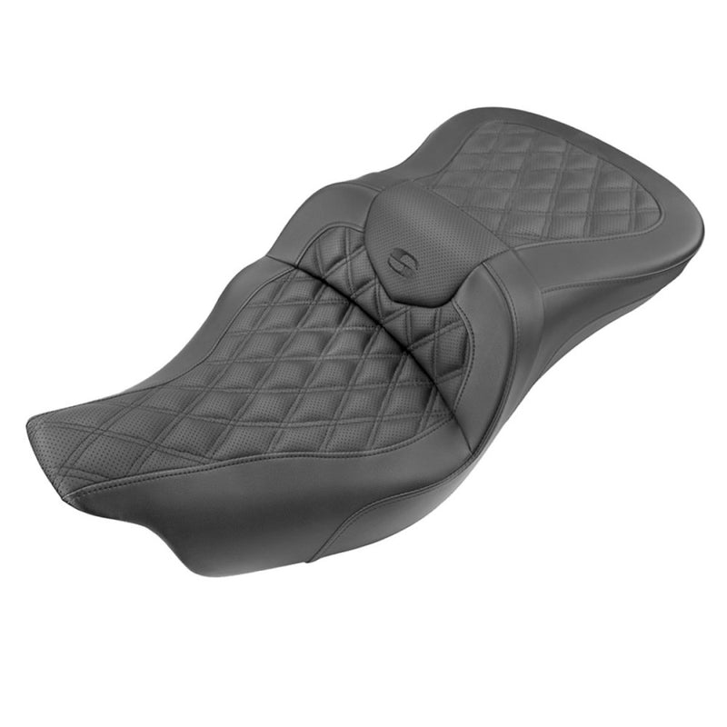 Saddlemen Roadsofa Sedile con punto a reticolo per Harley