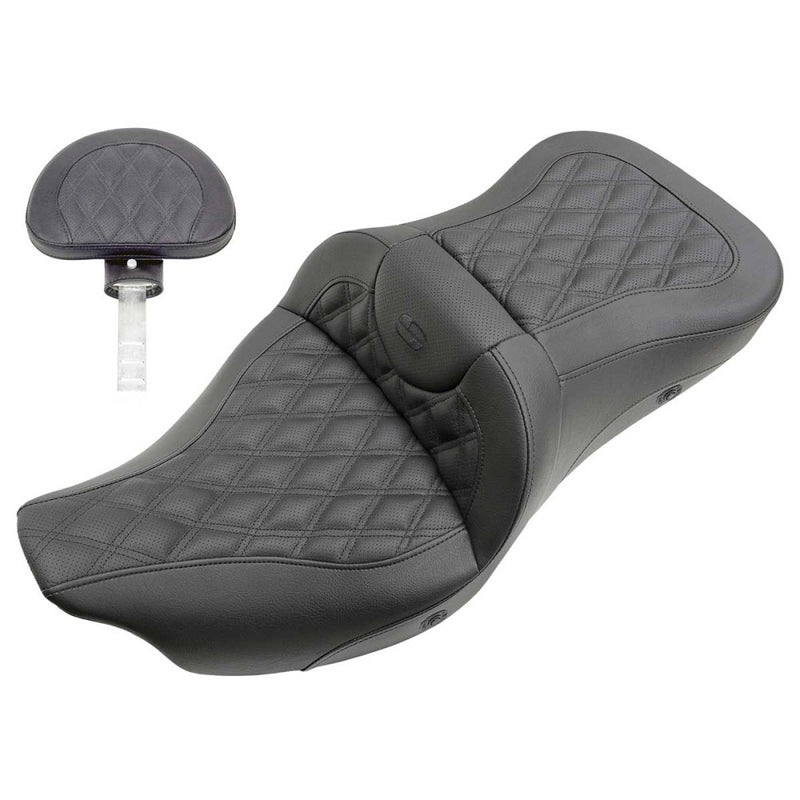 Saddlemen Roadsofa Sedile con punto a reticolo per Harley